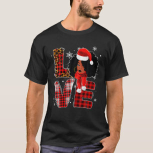 Camiseta Navidades Black African American Costume Santa Mel