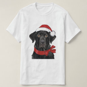 Camiseta Navidades Black Lab Holiday Dog