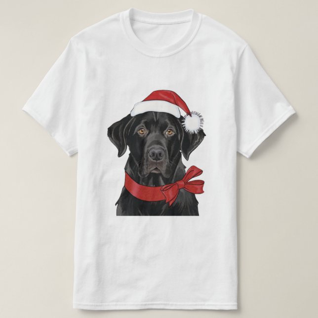 Camiseta Navidades Black Lab Holiday Dog (Diseño del anverso)