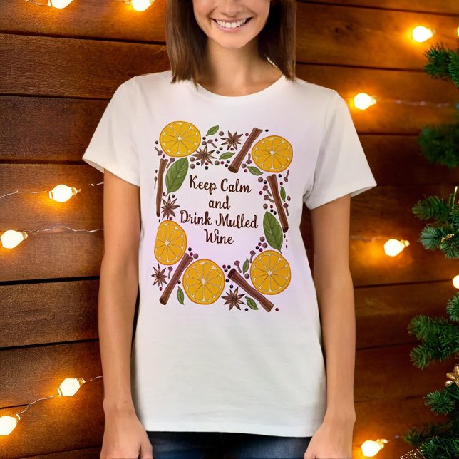 Camiseta Navidades blanco picante de vino (Christmas mulled wine spicy white T-Shirt)