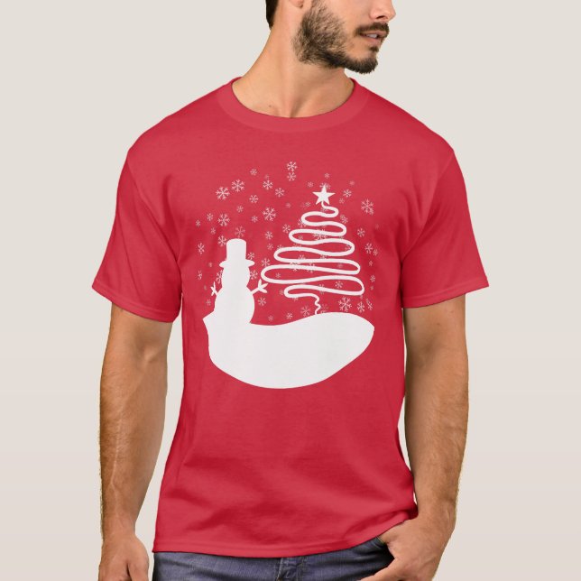 Camiseta Navidades blancos árbol de invierno maravilla de s (Anverso)