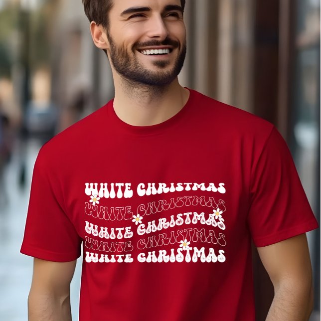Camiseta Navidades blancos de texto ondulado (Subido por el creador)