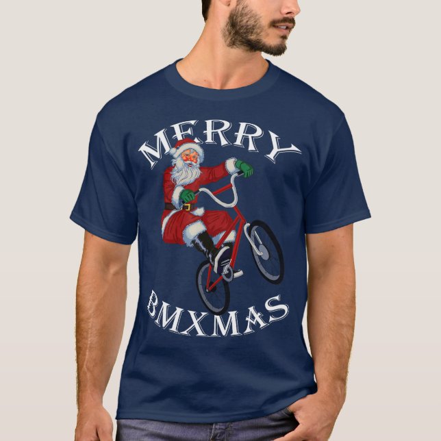 Camiseta Navidades BMX Santa Gifts Funny (Anverso)