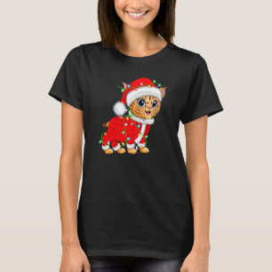 Camiseta Navidades Bobcat Lover Xmas Lighting Santa Bobcat