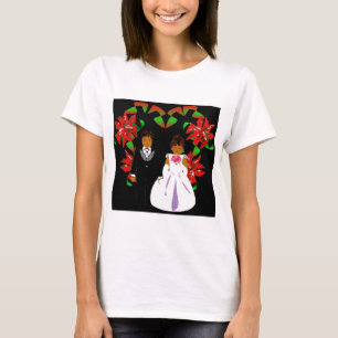 Camiseta Navidades Boda Pareja Corazón Wreath I
