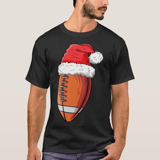 Camiseta Navidades Bolas de fútbol Santa Hat Deportes diver (Anverso)