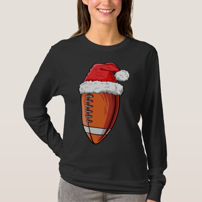 Camiseta Navidades Bolas de fútbol Santa Hat Deportes diver (Anverso)