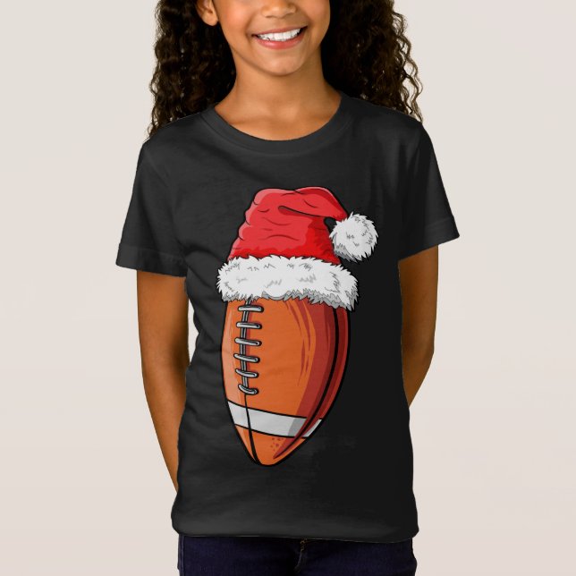 Camiseta Navidades Bolas de fútbol Santa Hat Deportes diver (Anverso)