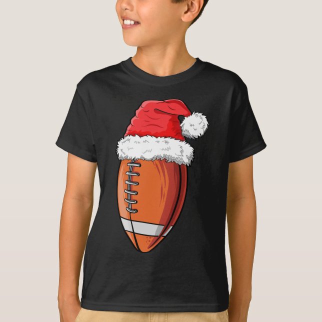 Camiseta Navidades Bolas de fútbol Santa Hat Deportes diver (Anverso)