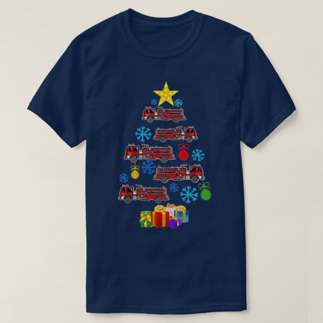Camiseta Navidades Bombero (Diseño del anverso)