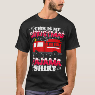 Camiseta Navidades bomberos Pajama - Camión de bomberos div