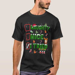Camiseta Navidades Bonita traviesa yo probé la luz del árbo