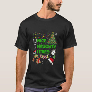 Camiseta Navidades Bonita traviesa yo probé la luz del árbo