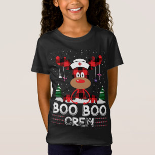 Camiseta Navidades Boo Boo Crew Gracioso Reno De Enfermería