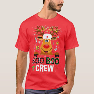 Camiseta Navidades Boo Boo Crew Reindee Enfermera De Búfalo