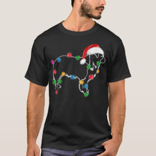 Camiseta Navidades Border Collie XMAS Encende Santa Hat Fun