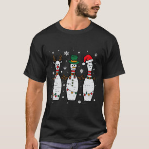 Camiseta Navidades Bowling Gorra Santa Bowler Noche Hombres