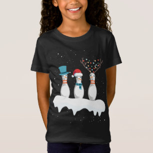 Camiseta Navidades Bowling Pins Santa Hat Cañones de reno X