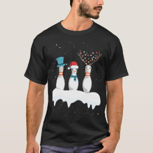Camiseta Navidades Bowling Pins Santa Hat Cañones de reno X