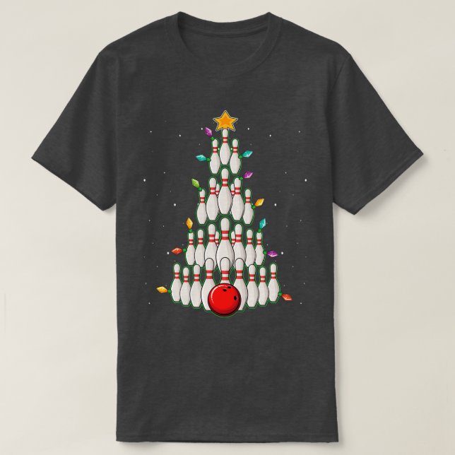 Camiseta Navidades Bowling Tree Funny T (Diseño del anverso)