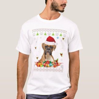 Camiseta Navidades Boxer Dog Ugly Shirt