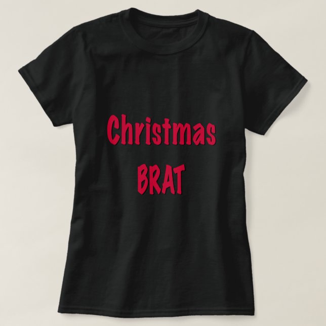 Camiseta Navidades Brat Red On Black (Diseño del anverso)