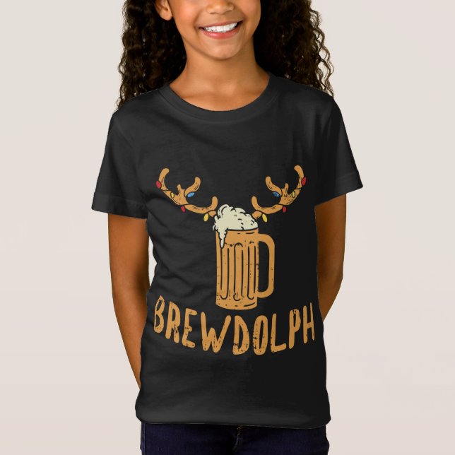 Camiseta Navidades Brewdolph Reindeer Rudolph Beer Drinkin (Anverso)