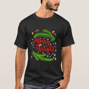 Camiseta Navidades Brillantes Encenden A Navidades Familiar