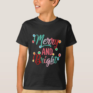 Camiseta Navidades Brillantes Encenden Familia De Navidad