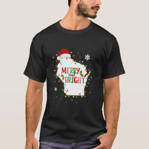 Camiseta Navidades Brillantes Encenden Xmas Wisconsin S