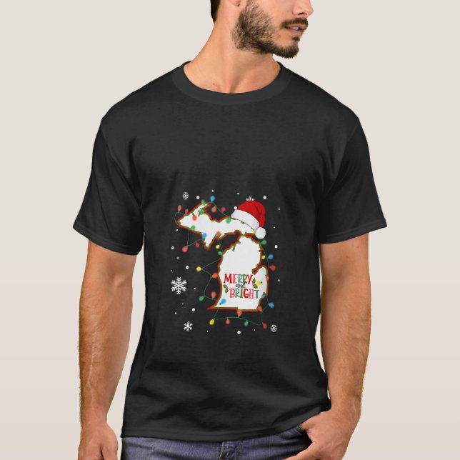 Camiseta Navidades Brillantes Y Cerebros Encenden Navidad M (Anverso)