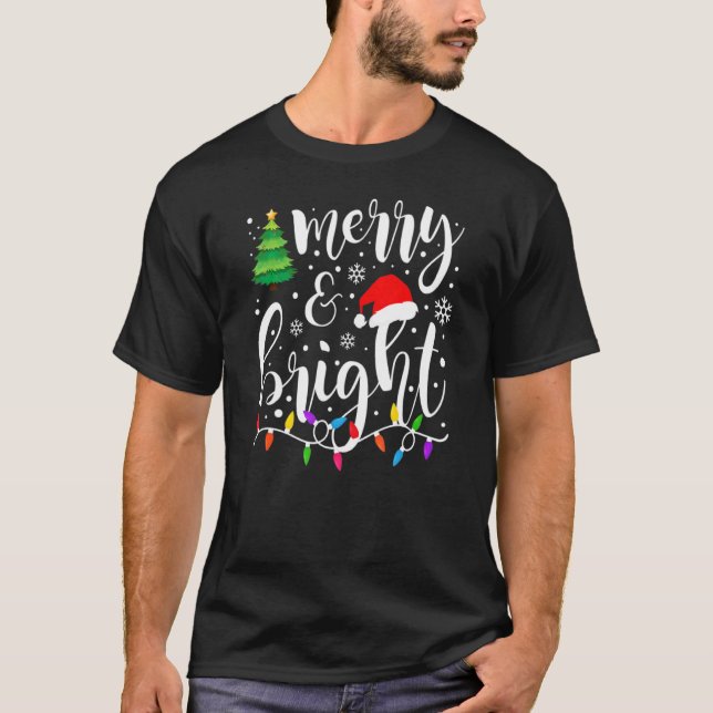 Camiseta Navidades Brillantes Y Cerebros Iluminan La Christ (Anverso)