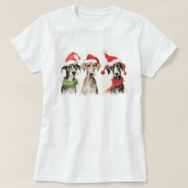 Camiseta Navidades brillantes y mugre de perro color de agu