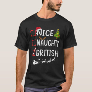 Camiseta Navidades británicos traviesos Pajama Funny Santa