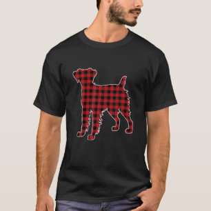 Camiseta Navidades Brittany Spaniel Dog Red Plaid Xmas