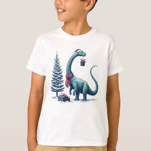 Camiseta Navidades Brontosaurus dinosaur