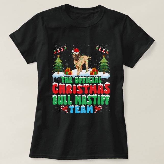 Camiseta Navidades Bull Mastiff Team Bull Mastiff Wearing S (Diseño del anverso)