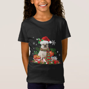 Camiseta Navidades, Bulldog francés, francés, perro con San