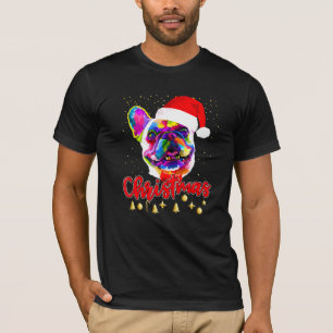 Camiseta Navidades Bulldog francés Perro Navidades Pop Paja
