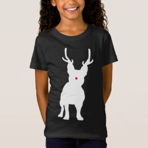 Camiseta Navidades Bulldog francés reno Perro francés Gif