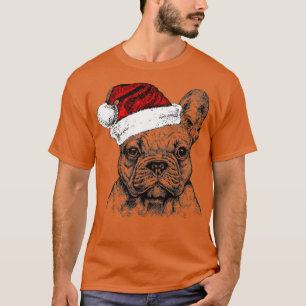 Camiseta Navidades Bulldog francés Santa Claus Perro gracio