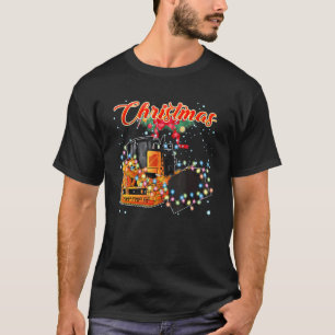 Camiseta Navidades bulldozer con luces Navidades