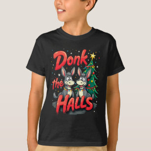 Camiseta Navidades Burros Enfrentados En Luces De Navidades