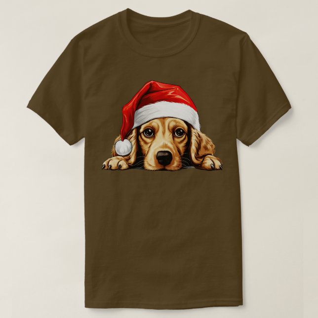 Camiseta Navidades buscando a Cocker Spaniel Dog (Diseño del anverso)