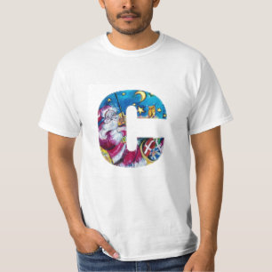 CAMISETA NAVIDADES C CARTA / SANTA MONOGRAM INSPIRADA