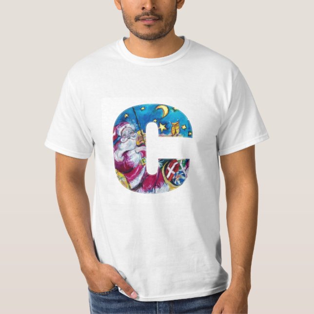 CAMISETA NAVIDADES C CARTA / SANTA MONOGRAM INSPIRADA (Anverso)
