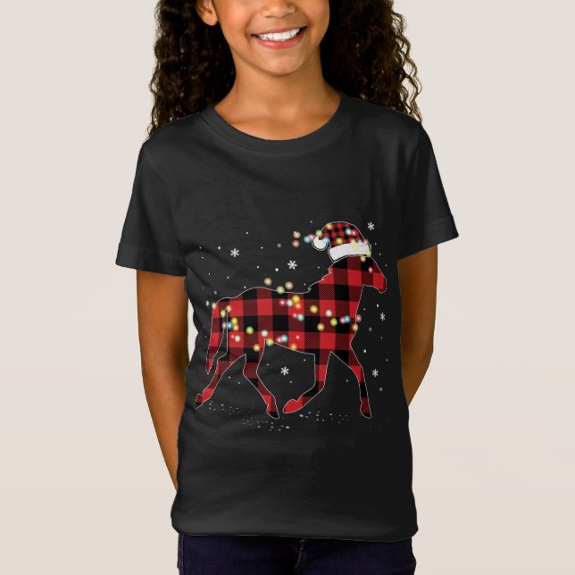 Camiseta Navidades Caballos Red Tapado Buffalo Pajama (Anverso)