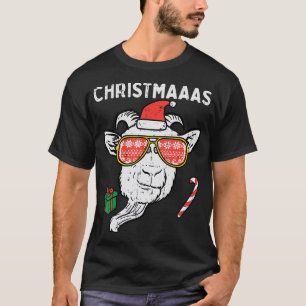 Camiseta Navidades Cabra Santa Xmas Granja Granjeros Hombre