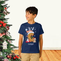 Navidades Cachorro Gingerbread Letra Letra G Boy