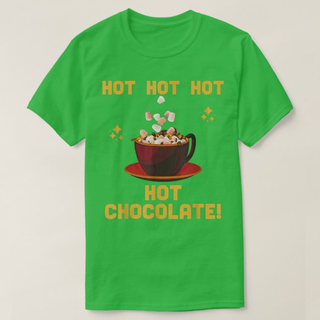 Camiseta Navidades Caen en invierno Chocolate caliente muje (Diseño del anverso)